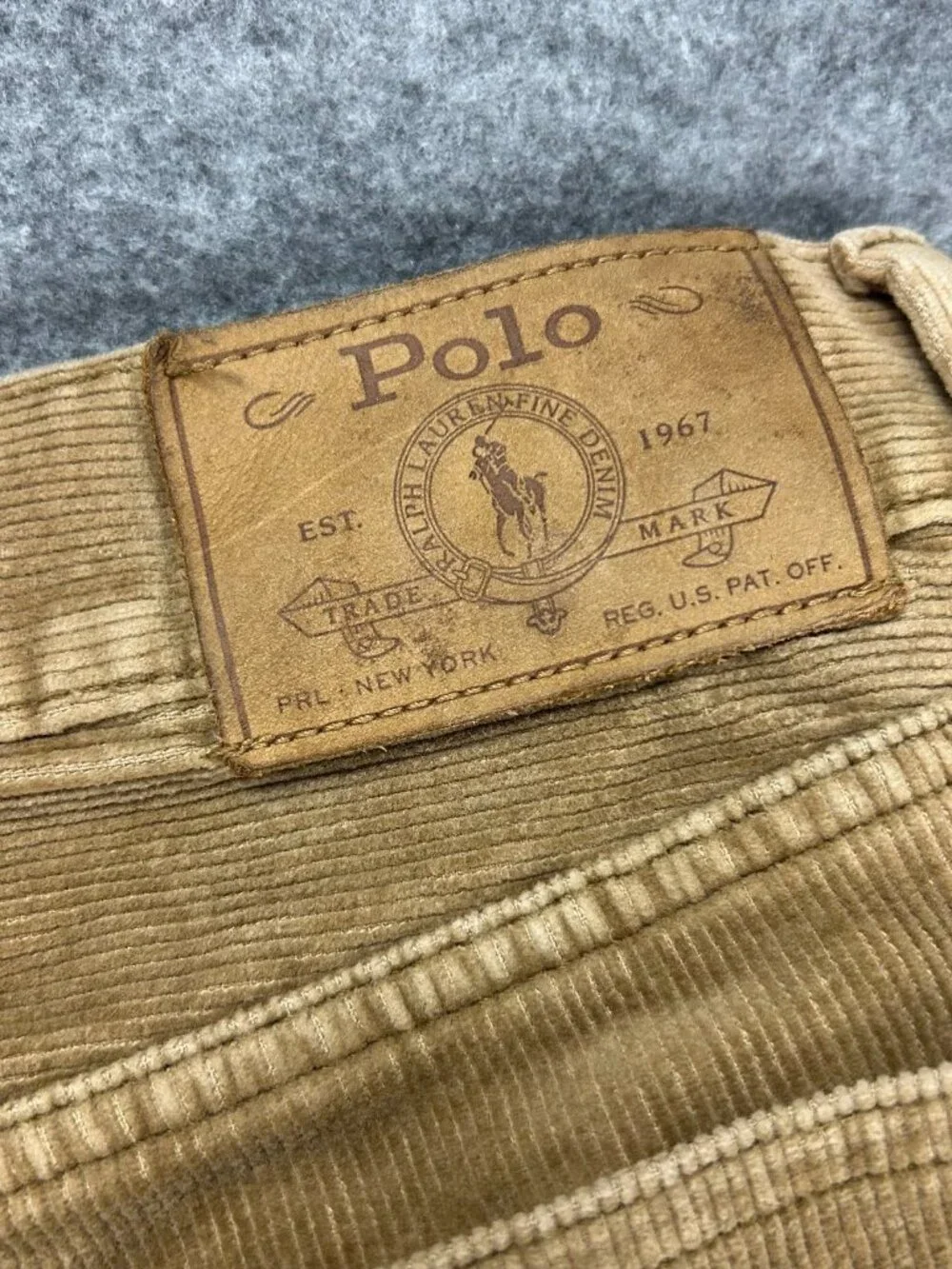 Polo Ralph‎ Lauren Corduroy Pants Mens 33/30 Brown The Varick Slim Straight Leg